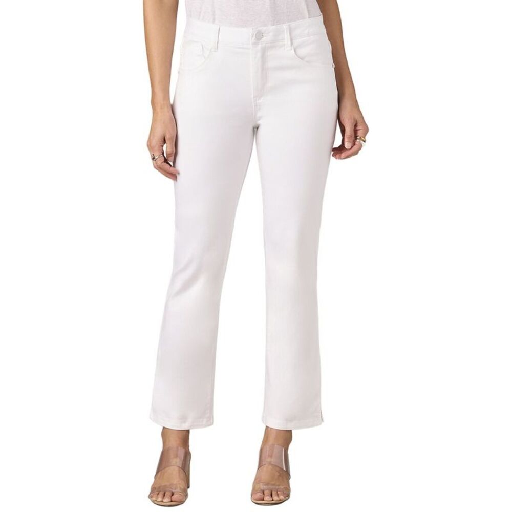 Wit & Wisdom Womens High Rise Straight Leg Pant, White